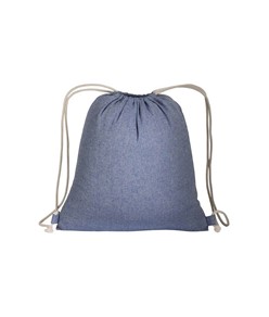 Zainetto in cotone riciclato effetto melange con chiusura a strozzo CORDINI AD ASOLA Handle Zainetto in cotone riciclato effetto melange con chiusura a strozzo CORDINI AD ASOLA Handle