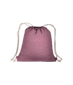 Zainetto in cotone riciclato effetto melange con chiusura a strozzo CORDINI AD ASOLA Handle Zainetto in cotone riciclato effetto melange con chiusura a strozzo CORDINI AD ASOLA Handle