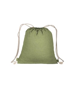 Zainetto in cotone riciclato effetto melange con chiusura a strozzo CORDINI AD ASOLA Handle Zainetto in cotone riciclato effetto melange con chiusura a strozzo CORDINI AD ASOLA Handle