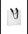 Shopper con soffietto in TNT 80 g/m2 termosaldato, manici lunghi Handle
