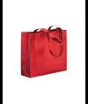 Shopper in TNT laminato metallizzata, manici lunghi e soffietto Handle