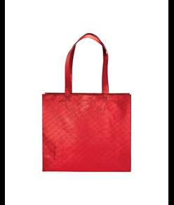 Shopper in TNT laminato metallizzata, manici lunghi e soffietto Handle