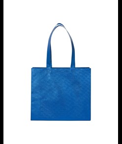 Shopper in TNT laminato metallizzata, manici lunghi e soffietto Handle