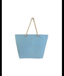 Borsa mare in poliestere con soffietto alla base e chiusura a zip