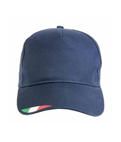 Cappellino in poliestere 5 pannelli con stampa tricolore Cappellino in poliestere 5 pannelli con stampa tricolore