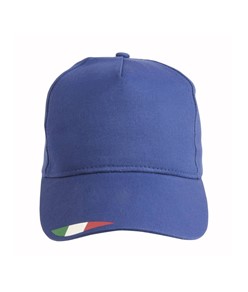 Cappellino in poliestere 5 pannelli con stampa tricolore Cappellino in poliestere 5 pannelli con stampa tricolore