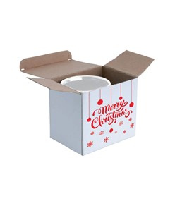 Tazza in ceramica con stampa natalizia. Adatta per la stampa sublimatica Tazza in ceramica con stampa natalizia. Adatta per la stampa sublimatica