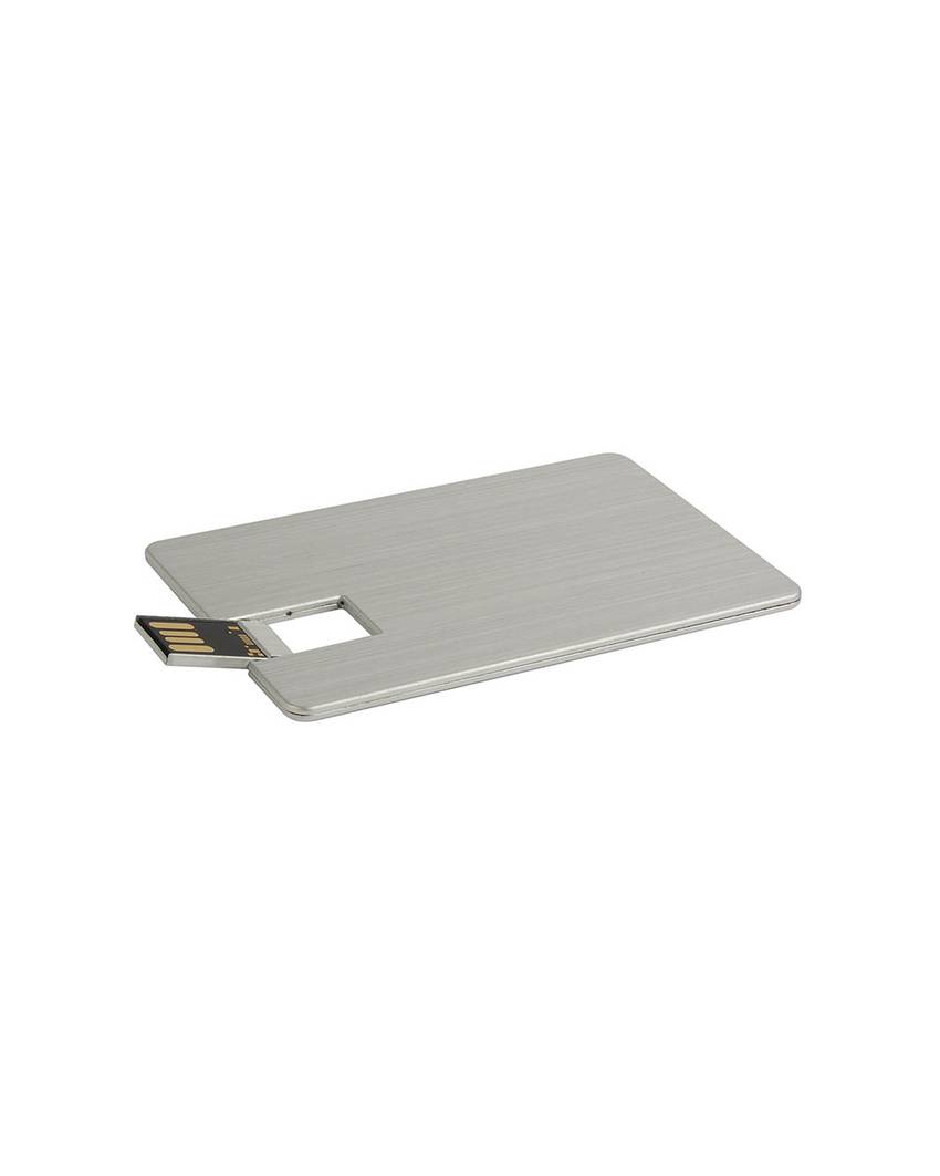 Chiavetta USB 8GB a a forma di tessera in metallo.