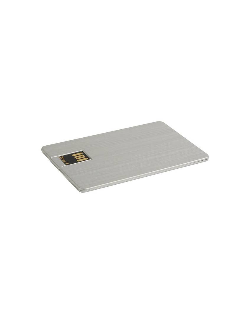 Chiavetta USB 8GB a a forma di tessera in metallo.