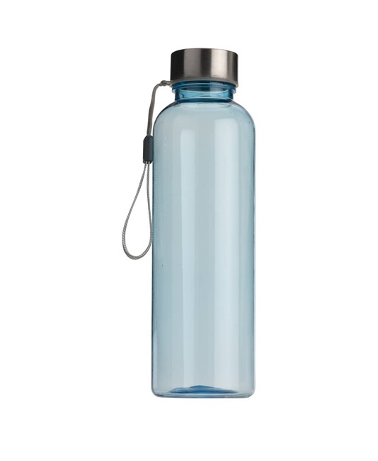 Borraccia in tritan trasparente con tappo in metallo (500ml). BPA free