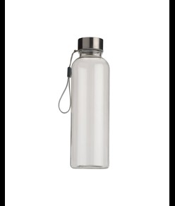 Borraccia in tritan trasparente con tappo in metallo (500ml). BPA free