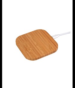 Base di ricarica wireless in Bamboo - Input 5V/2A , Output 5V/1A , Potenza di trasmissione