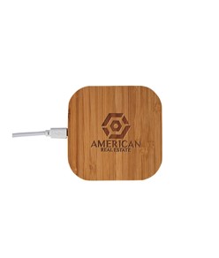 Base di ricarica wireless in Bamboo - Input 5V/2A , Output 5V/1A , Potenza di trasmissione Base di ricarica wireless in Bamboo - Input 5V/2A , Output 5V/1A , Potenza di trasmissione