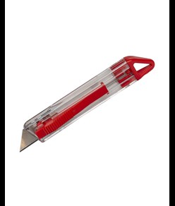 Taglierino trasparente con lama retrattile automatica , medio