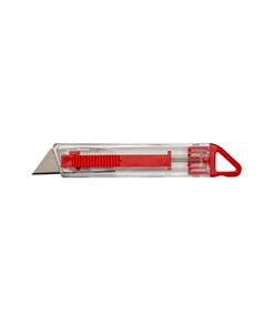 Taglierino trasparente con lama retrattile automatica , medio Taglierino trasparente con lama retrattile automatica , medio