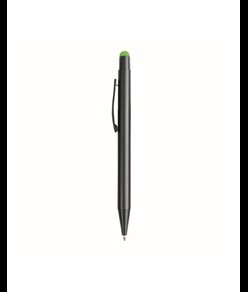 Penna  in alluminio. Il logo inciso a laser diventa dello stesso colore del touch screen.