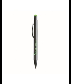 Penna  in alluminio. Il logo inciso a laser diventa dello stesso colore del touch screen.