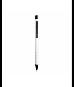 Penna in alluminio con clip nera in metallo