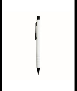 Penna in alluminio con clip nera in metallo