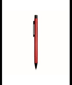 Penna in alluminio con clip nera in metallo