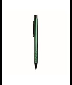 Penna in alluminio con clip nera in metallo