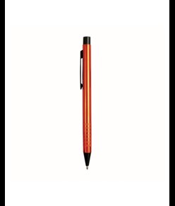 Penna in alluminio con clip nera in metallo