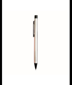 Penna in alluminio con clip nera in metallo