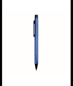 Penna in alluminio con clip nera in metallo