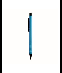 Penna in alluminio con clip nera in metallo