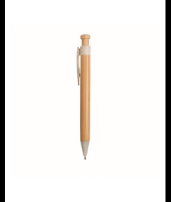 Penna a scatto in bamboo, paglia di grano (50%) e PP (50%)