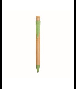 Penna a scatto in bamboo, paglia di grano (50%) e PP (50%)
