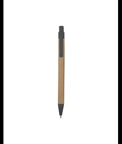 Penna a scatto  in carta riciclata con dettagli  in  paglia di grano (50%) PP (50%)