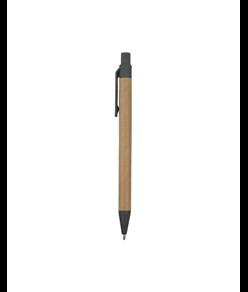 Penna a scatto  in carta riciclata con dettagli  in  paglia di grano (50%) PP (50%)