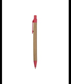 Penna a scatto  in carta riciclata con dettagli  in  paglia di grano (50%) PP (50%)