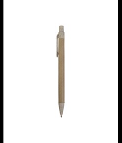 Penna a scatto  in carta riciclata con dettagli  in  paglia di grano (50%) PP (50%)