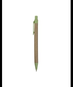 Penna a scatto  in carta riciclata con dettagli  in  paglia di grano (50%) PP (50%)