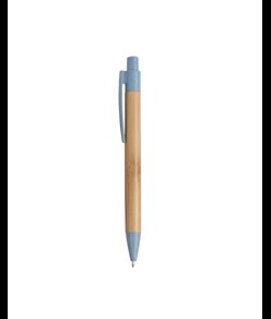 Penna a scatto in bambù con particolari in  paglia di grano (50%) e PP (50%)