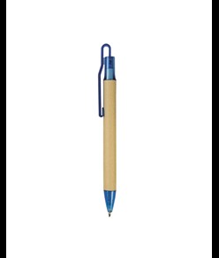 Penna a scatto  in carta riciclata con dettagli  in  plastica