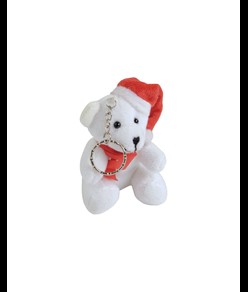 Portachiavi in poliestere a forma di orsetto di Natale