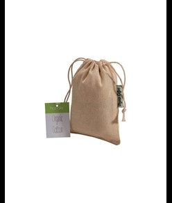 Sacchetto regalo in cotone organico 140g/m2, 10 x 14 cm Handle