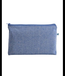 Beauty case in cotone riciclato 150 g/m2, con zip