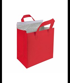 Borsa frigo in TNT laminato 100 g/m2, chiusura con velcro Handle