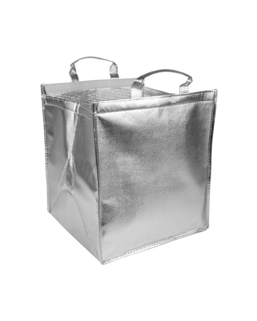 Borsa frigo porta torte/pizza in tnt laminato 110 g/m2, chiusura con velcro Handle