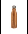 Thermos in acciaio inossidabile capacità 500 ml con doppia parete isolante. Effetto legno