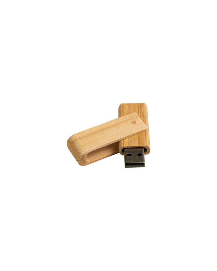Chiavetta girevole USB 4Gb in bamboo. Possibilità di import su richiesta