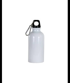Borraccia in alluminio con moschettone, 400ml. Adatta per la stampa sublimatica