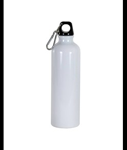 Borraccia in alluminio con moschettone, 750ml. Adatta per la stampa sublimatica