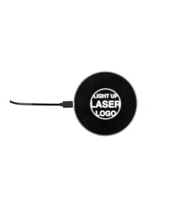 Base di ricarica senza fili in plastica con luce LED per incisione laser, 10W Base di ricarica senza fili in plastica con luce LED per incisione laser, 10W