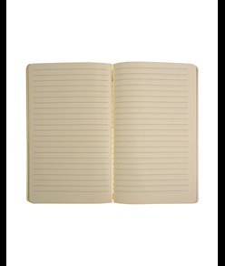 Quaderno con copertina in carta riciclata, fogli a righe color avorio