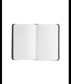 Quaderno con copertina in R-Pet, con elastico, fogli a righe color bianco